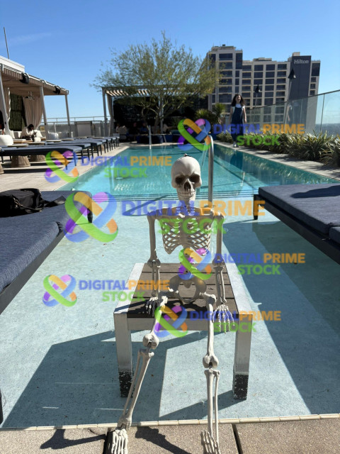 Top roof pool in downtown Austin