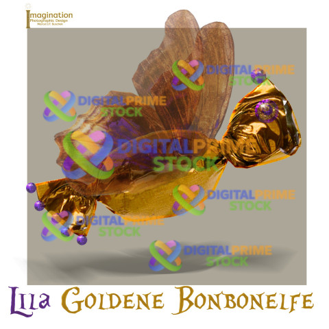 Lila Goldene Bonbon elfe